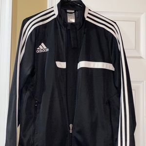 ADIDAS  Boys' Zip Front Split Logo Tricot Jacket